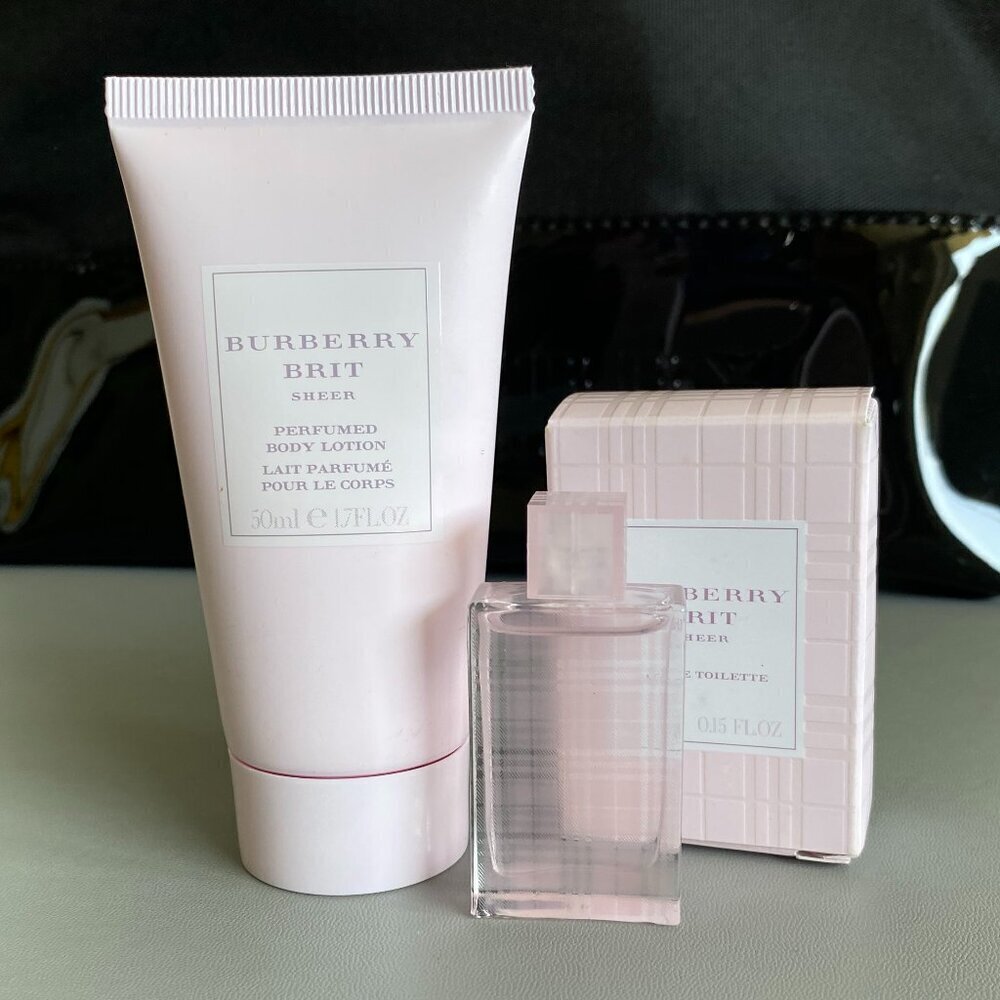 Burberry Brit Sheer Lotion EDT & Cosmetic Pouch Bundle​​​​ - Picture 2 of 8